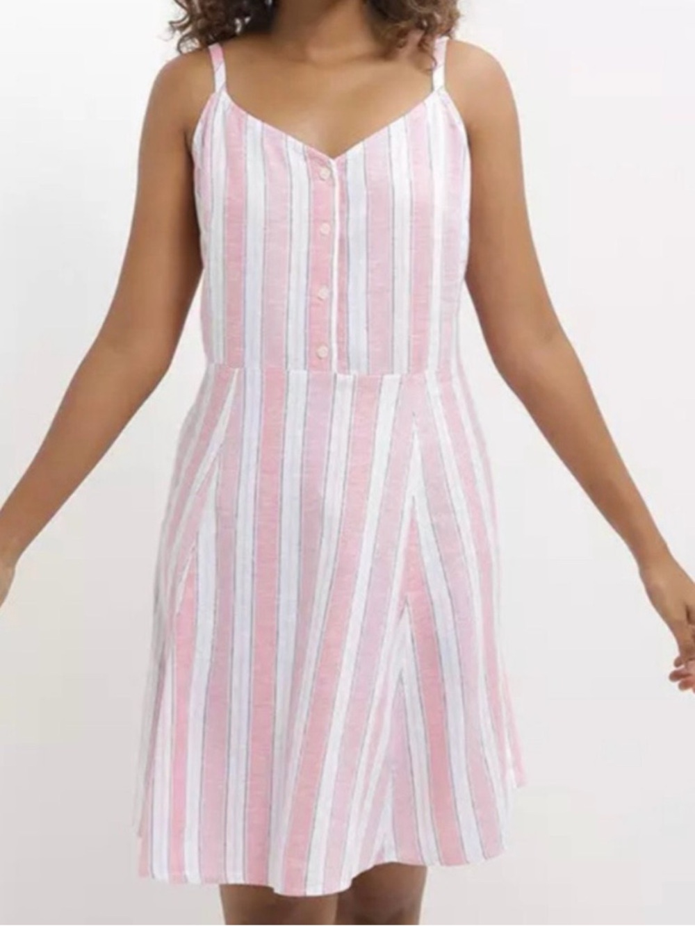 Gap Linen Blend A-line Button Front Dress